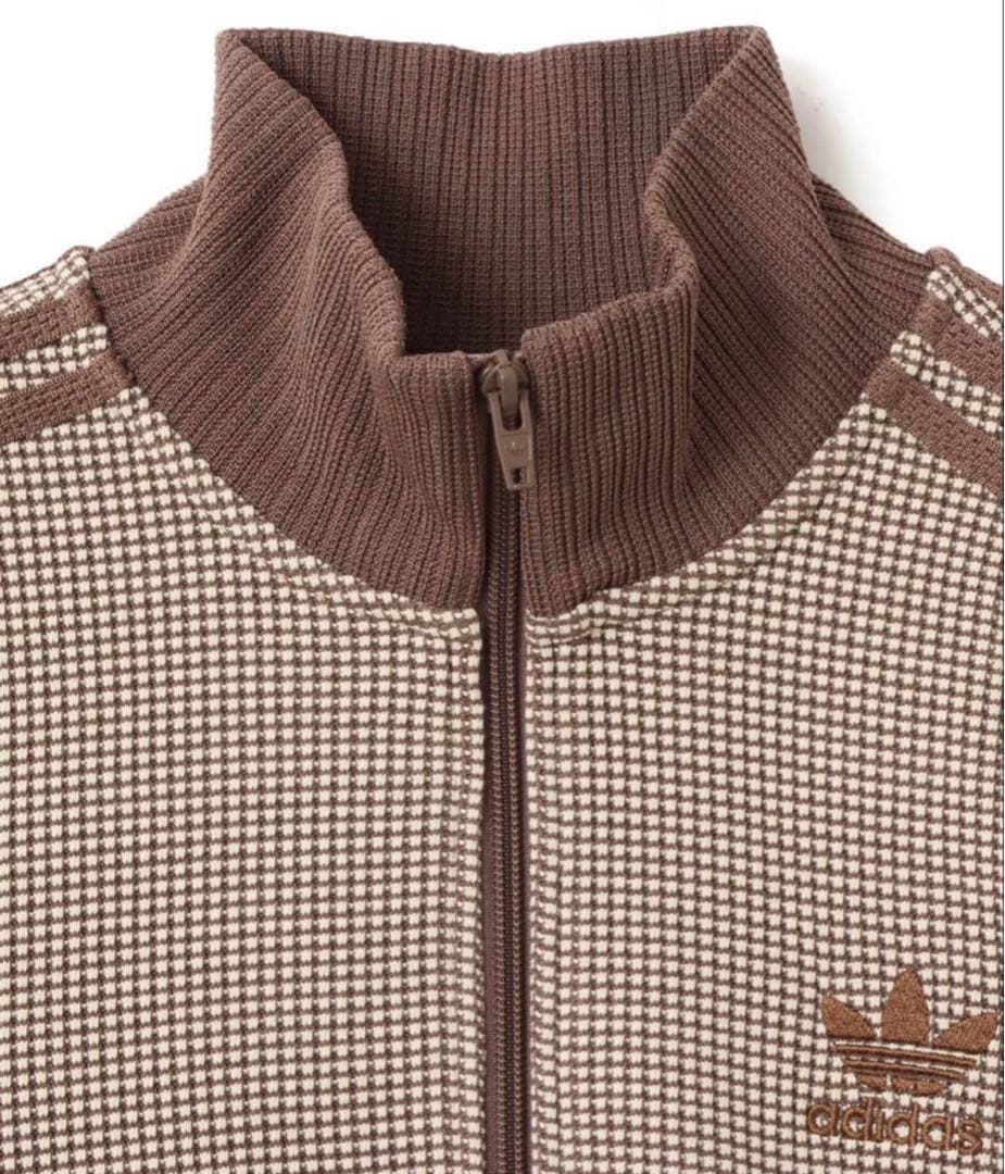 adidas クロップ　トラック　トップ　ジャージワッフルニット