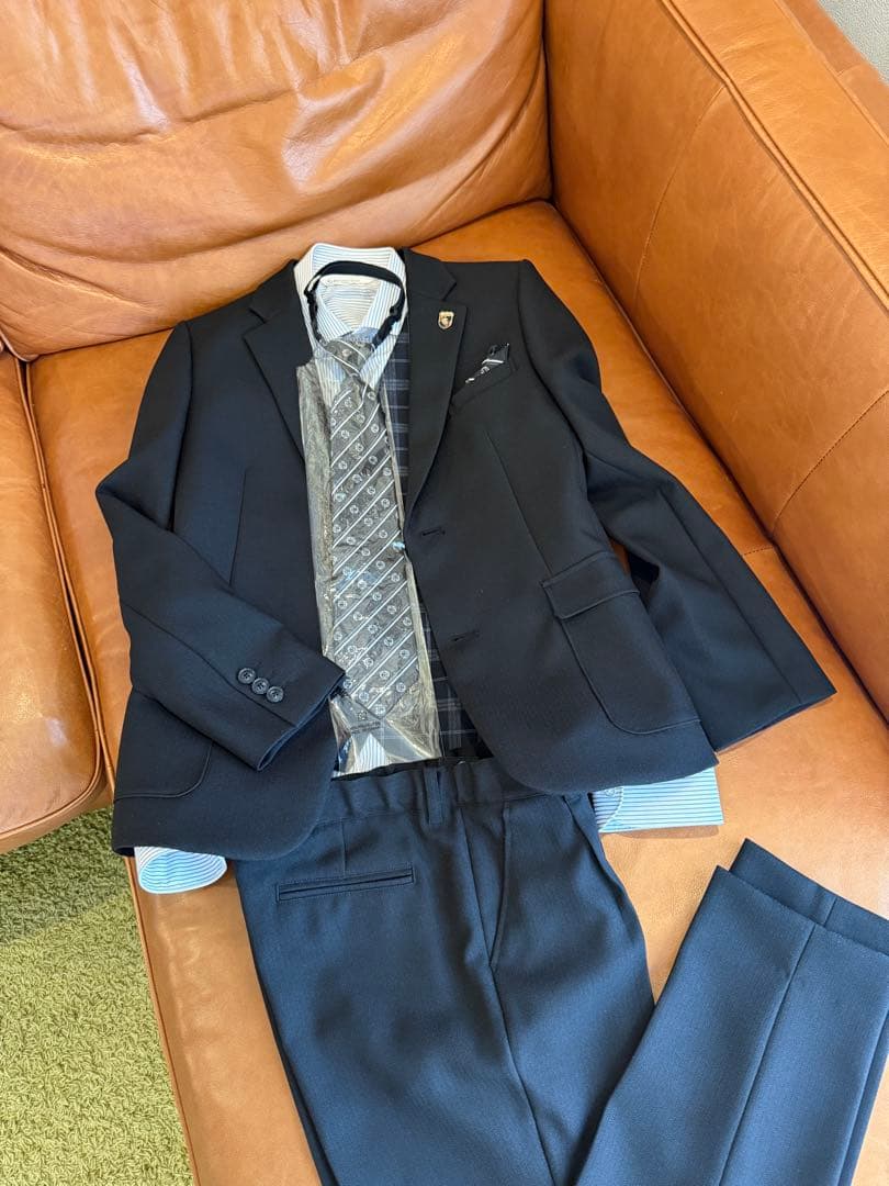 CHOPIN チェックベストスーツセット（ブラック）　男の子　卒業式　ショパン