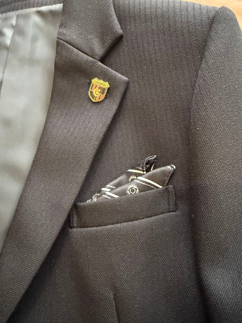 CHOPIN チェックベストスーツセット（ブラック）　男の子　卒業式　ショパン