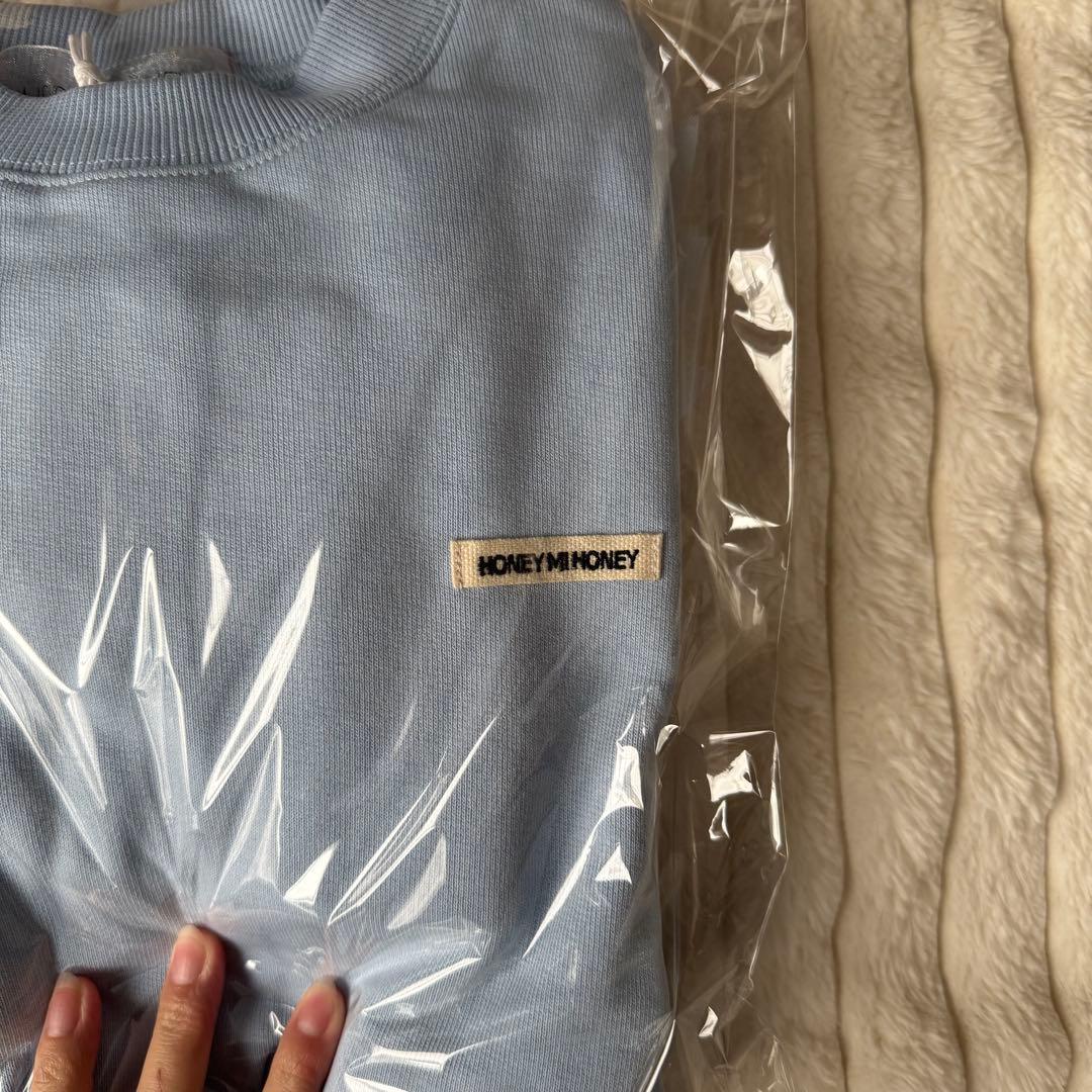 トップス HONEY MI HONEY tulle peplum sweat