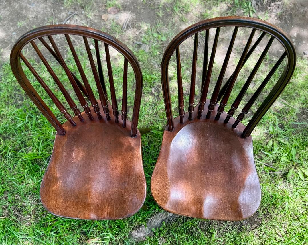 秋田木工 ウィンザーチェア ダイニングチェア インテリア 2脚セット