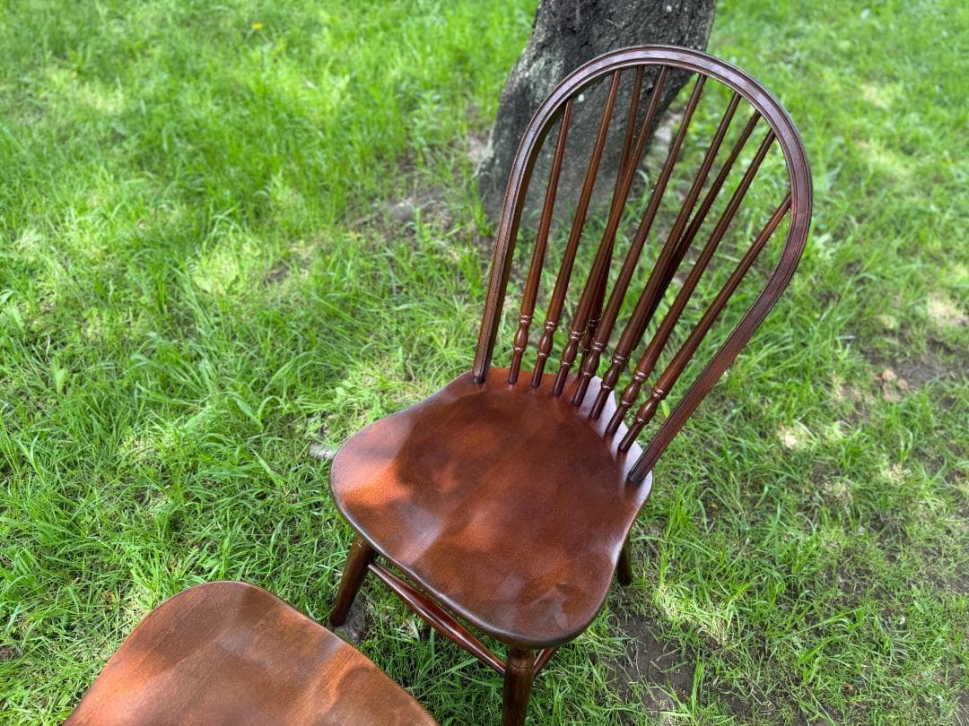 秋田木工 ウィンザーチェア ダイニングチェア インテリア 2脚セット