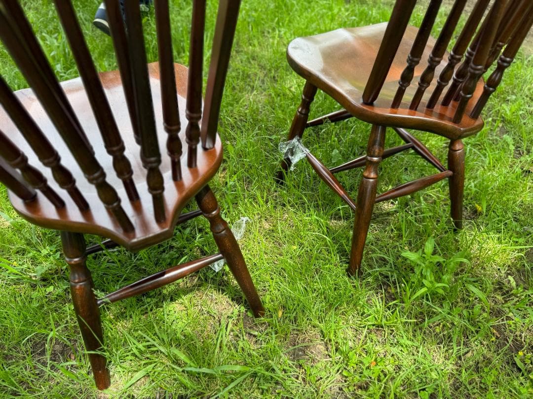 秋田木工 ウィンザーチェア ダイニングチェア インテリア 2脚セット