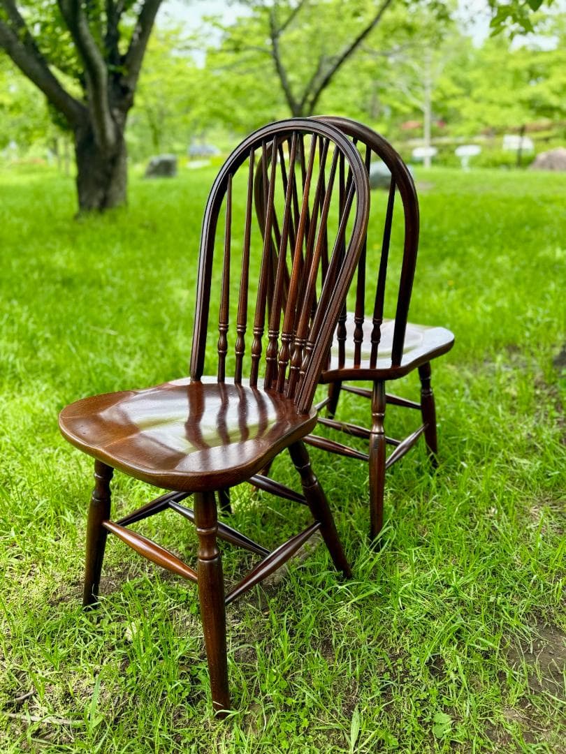 秋田木工 ウィンザーチェア ダイニングチェア インテリア 2脚セット