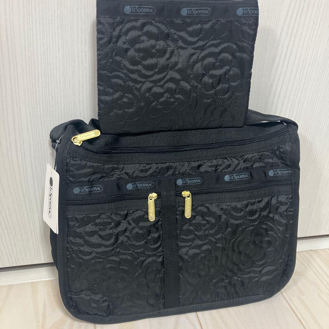 ショルダーバッグ　パフィーブロッサムズ　 レスポートサック　ブラック