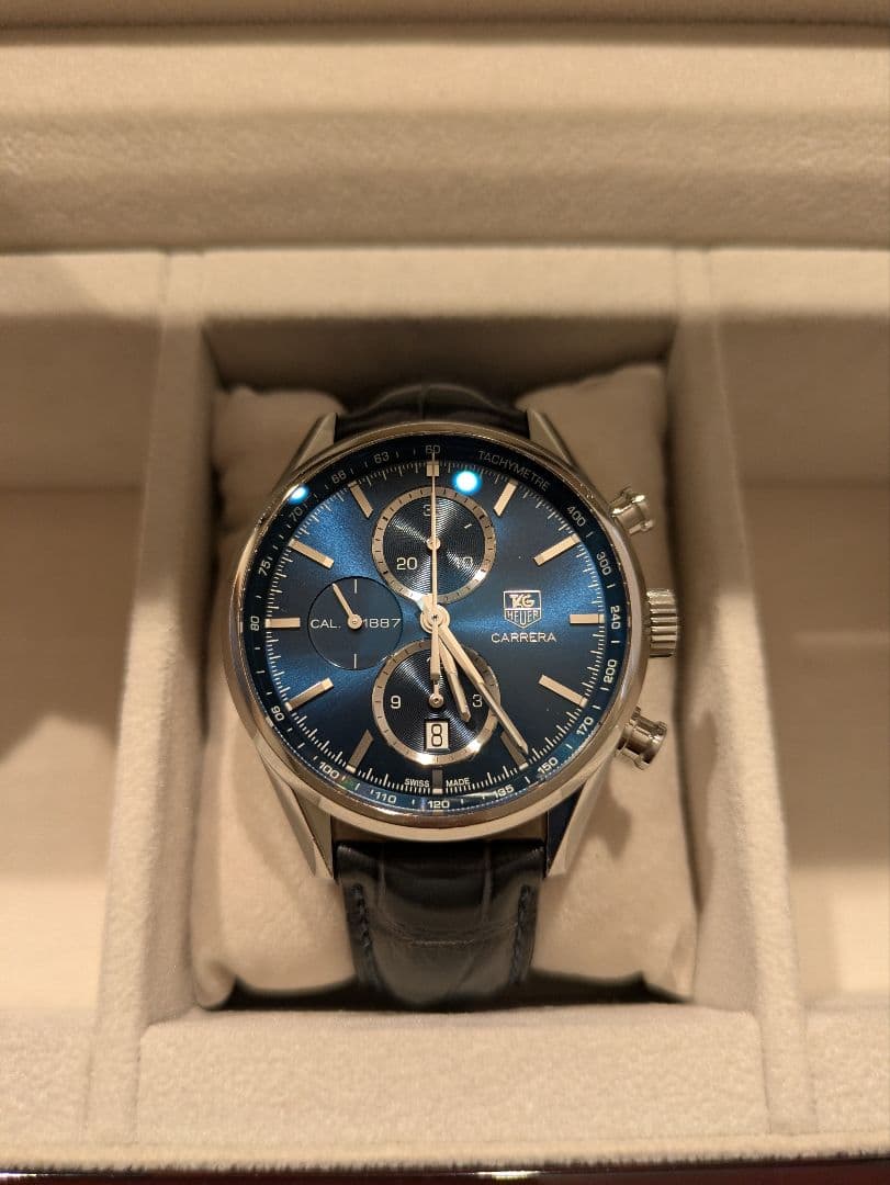 1/16金曜日まで！タグホイヤーカレラ　ブルー文字盤1887 CAR2115