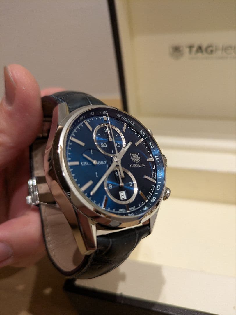 1/16金曜日まで！タグホイヤーカレラ　ブルー文字盤1887 CAR2115