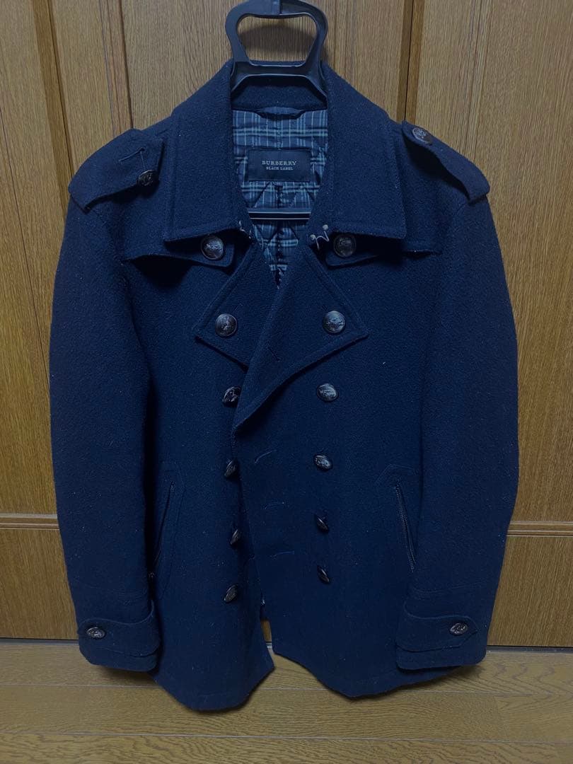 BURBERRY ネイビー ナポレオンコート LL
