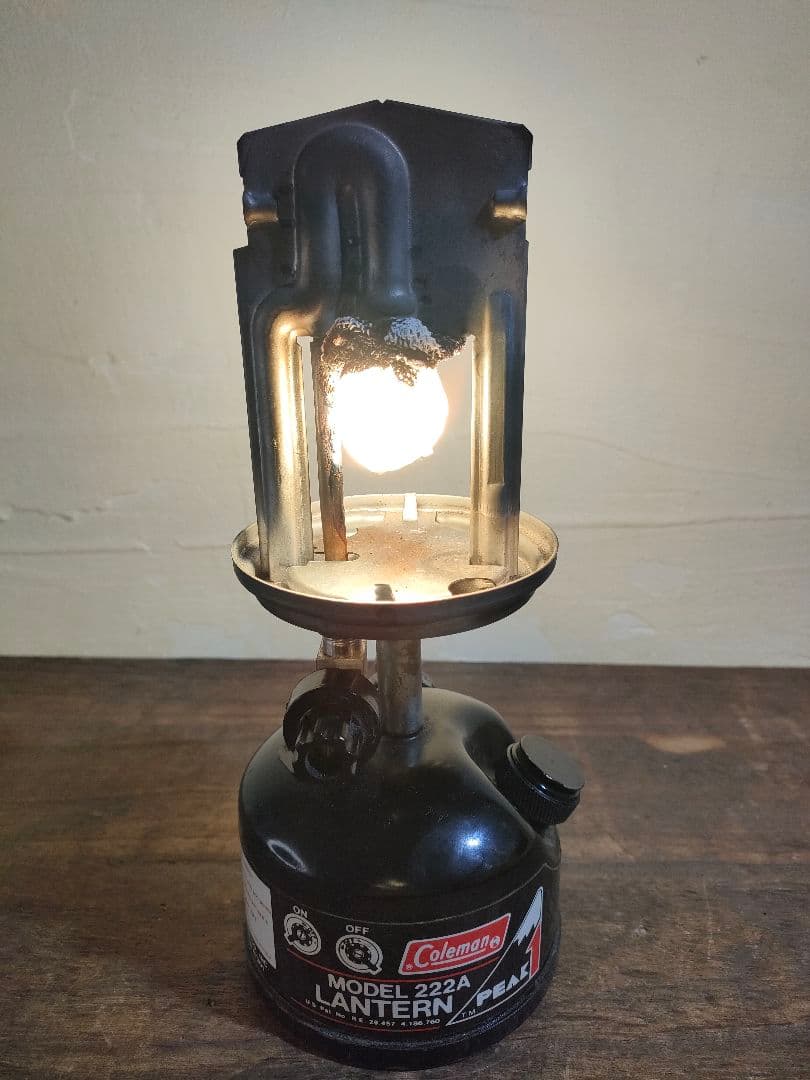 コールマン ガソリンランタン 222A ピークワン 希少ソフトケース付