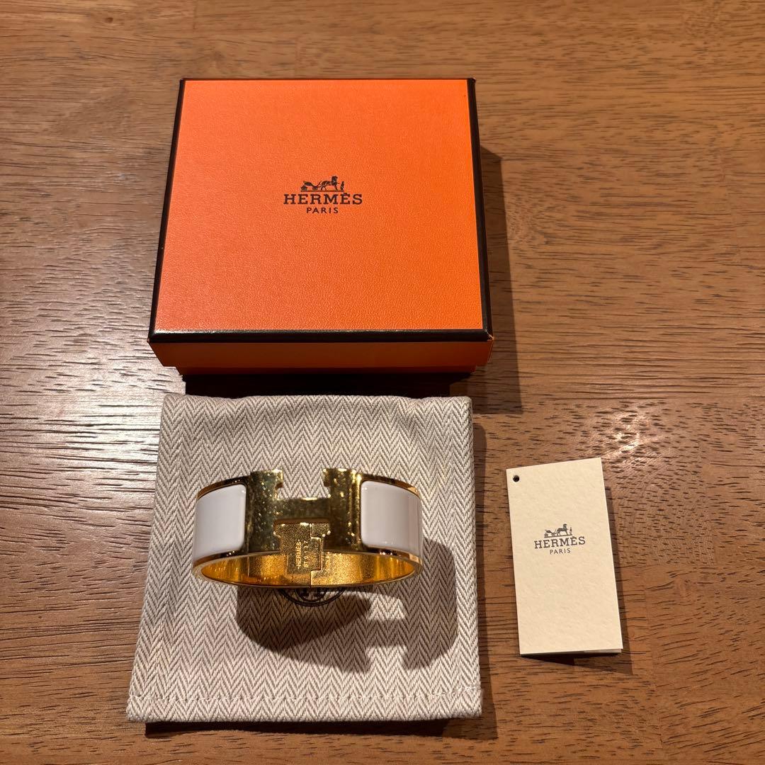 HERMES エナメルブレスレット サイズGM 17.5cm 幅2cm