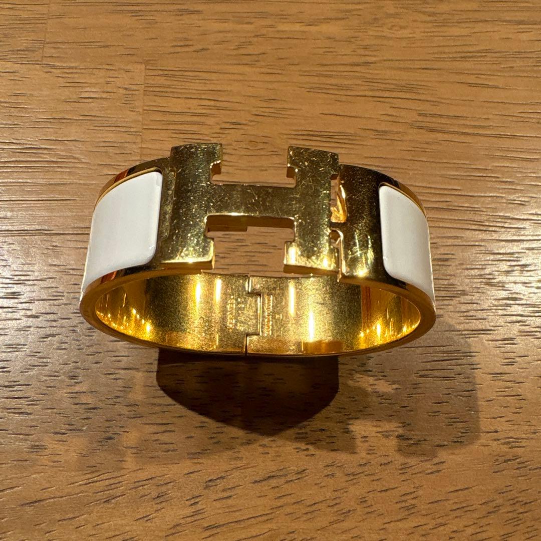 HERMES エナメルブレスレット サイズGM 17.5cm 幅2cm