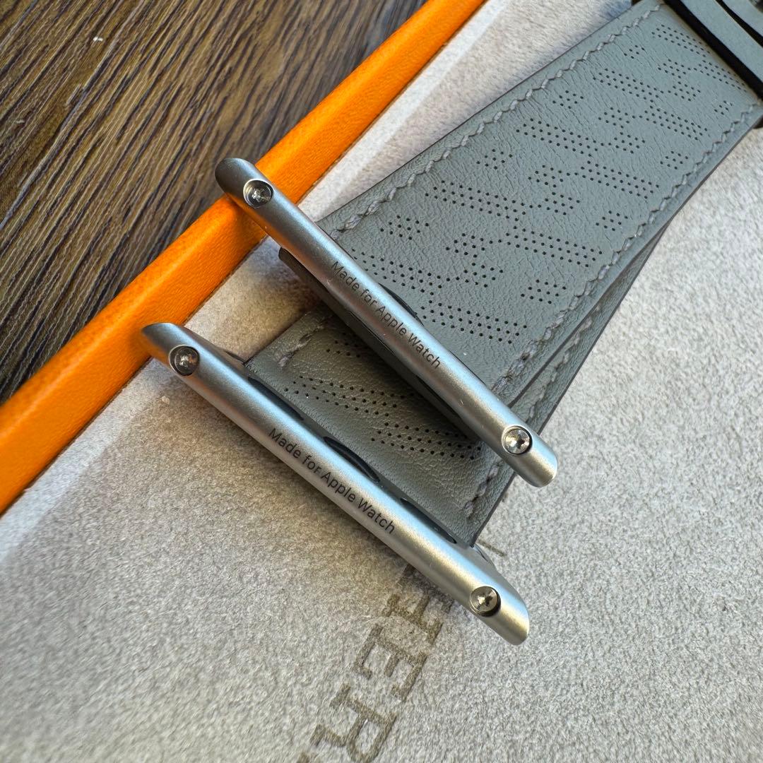 2425 Apple Watch エルメス　ディアゴナル　グレー　HERMES
