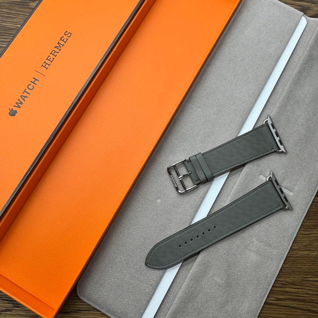 2425 Apple Watch エルメス　ディアゴナル　グレー　HERMES