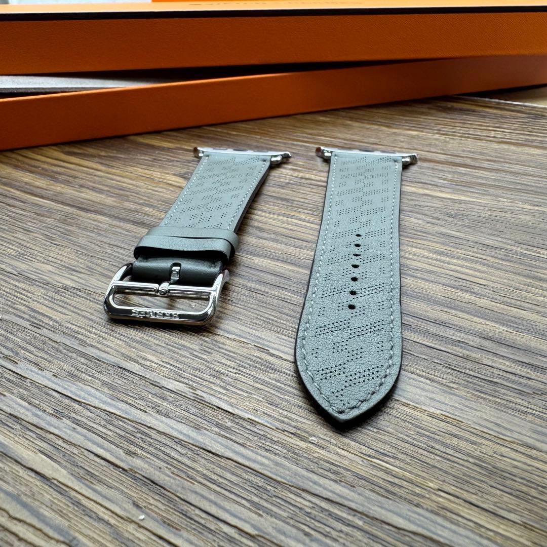 2425 Apple Watch エルメス　ディアゴナル　グレー　HERMES