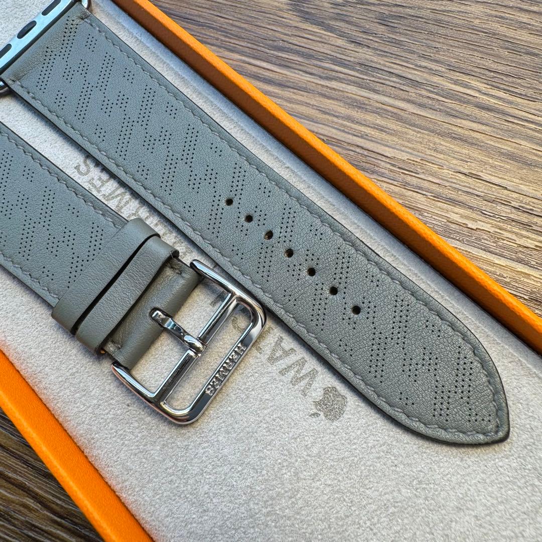 2425 Apple Watch エルメス　ディアゴナル　グレー　HERMES
