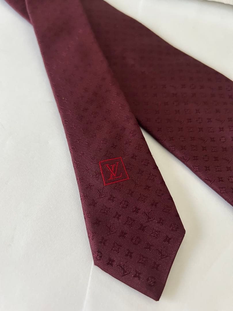 Louis Vuitton ルイヴィトン ボルドー ネクタイ モノグラム