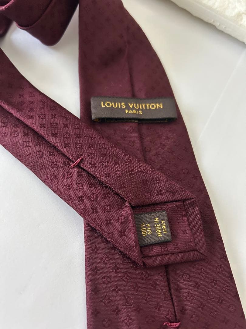 Louis Vuitton ルイヴィトン ボルドー ネクタイ モノグラム
