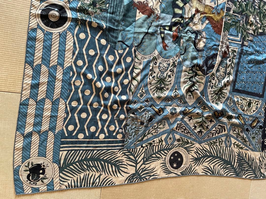 エルメス アマゾンのダンス カシミヤシルク ストール 140cm