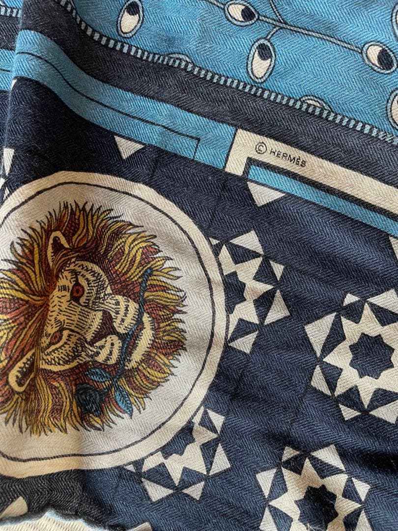 エルメス アマゾンのダンス カシミヤシルク ストール 140cm