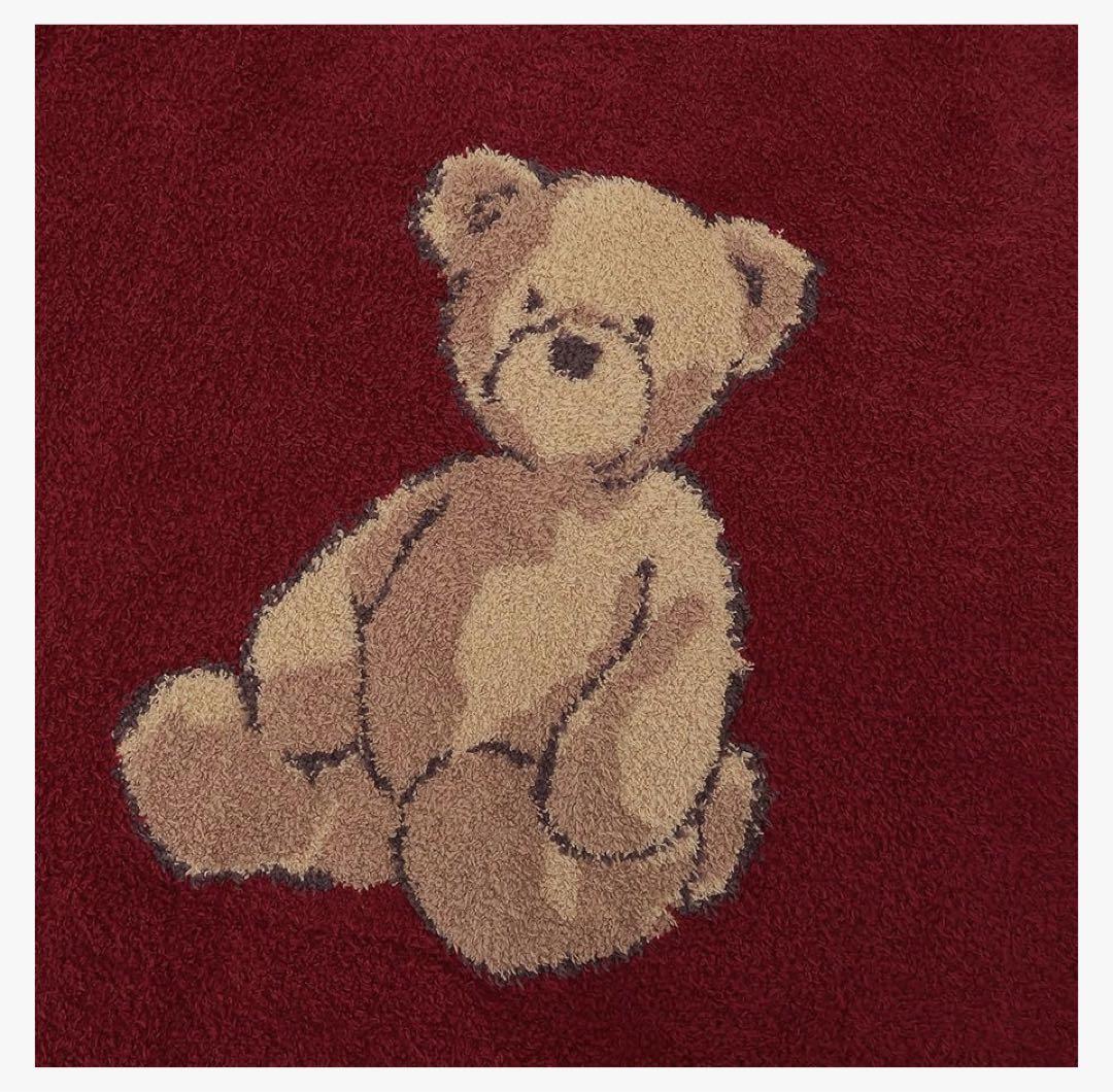 新品 ジェラートピケ ホリデー ベアジャガード マルチカバー RED 赤 レッド