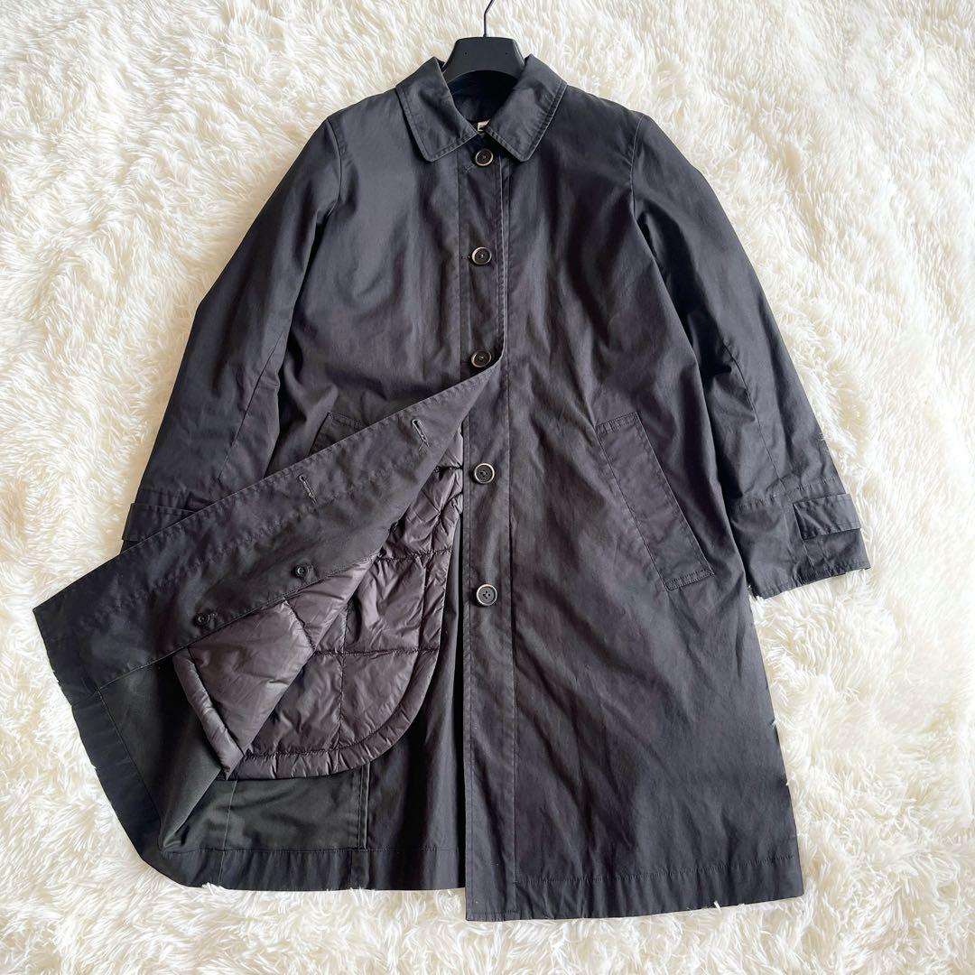 美品　マーガレットハウエル MHL. ダウンライナー付 ステンカラーコート 黒