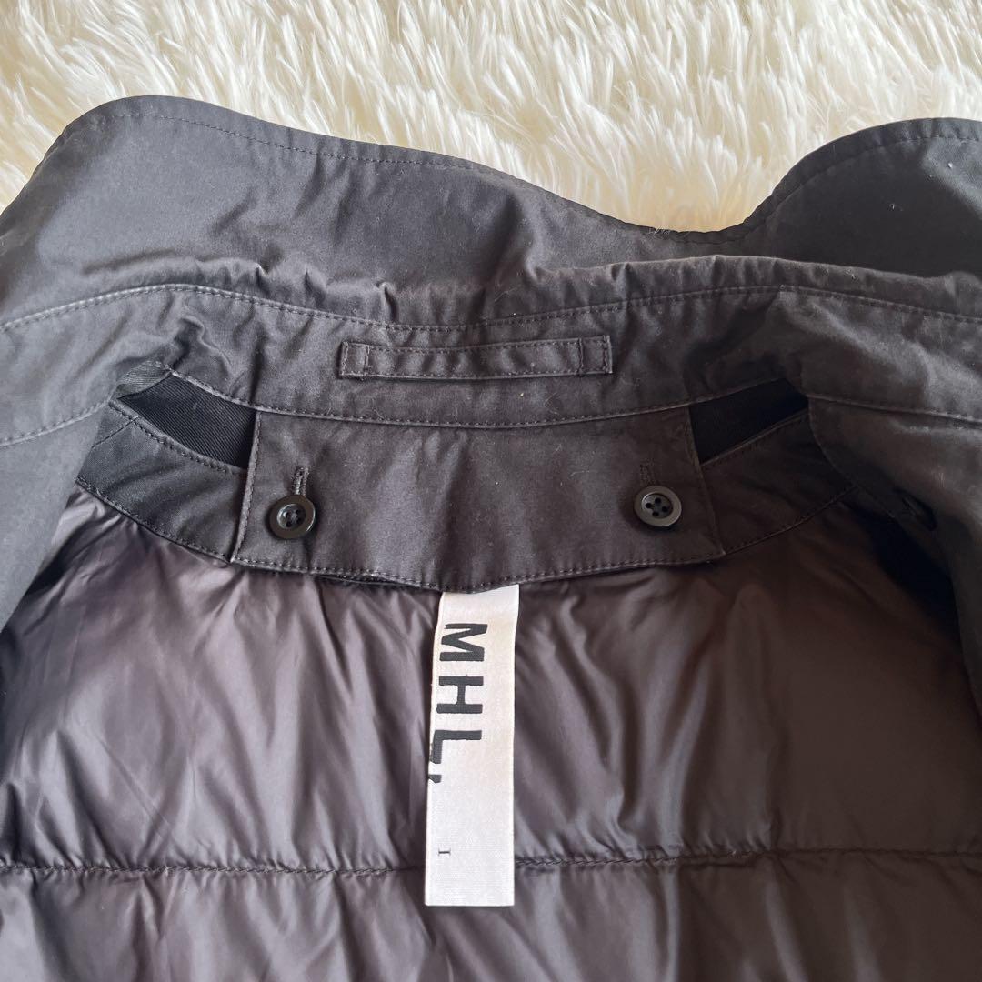 美品　マーガレットハウエル MHL. ダウンライナー付 ステンカラーコート 黒