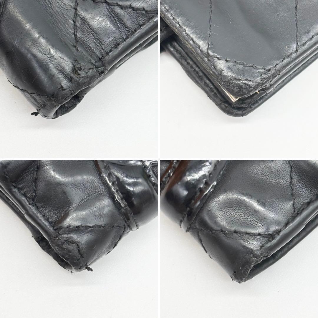 ✨超美品✨シャネル カンボンライン 二つ折財布 ガマ口 ココマーク ブラック