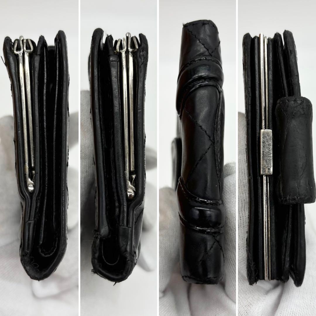 ✨超美品✨シャネル カンボンライン 二つ折財布 ガマ口 ココマーク ブラック
