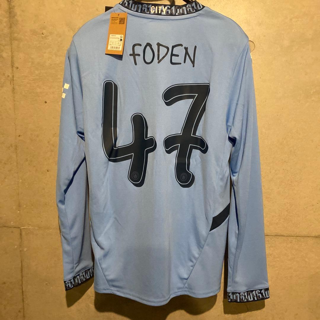 フォーデン　マンチェスター・シティ　24/25　ホーム　長袖　CUPフォント