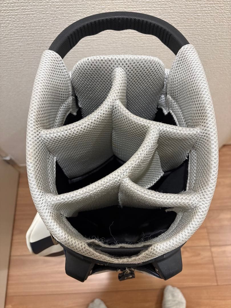 【人気・希少】パーリーゲイツ スタンド式 キャディバッグ ボーダー柄 ネイビー