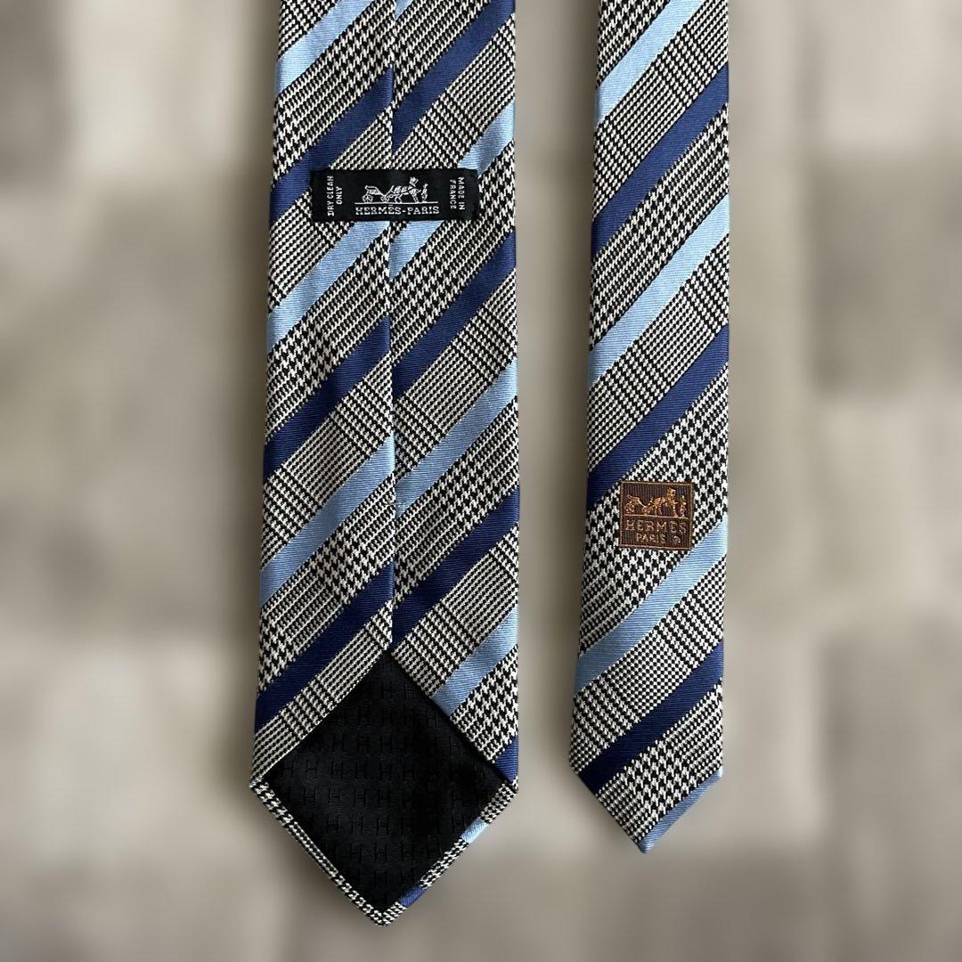 HERMES ストライプネクタイ