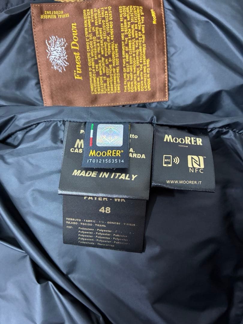 MOORER ムーレー フード付ダウンベスト 48 美品