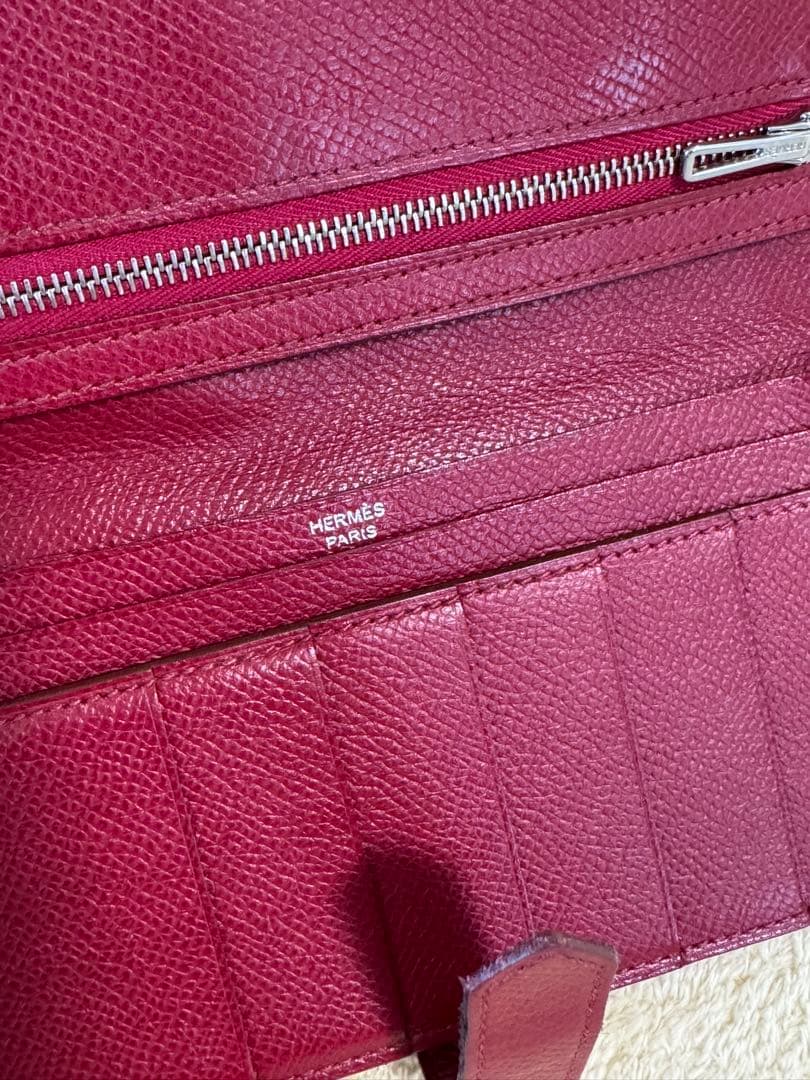 HERMES エルメス ベアン スフレ ルビー シルバー金具 エプソン 箱付き