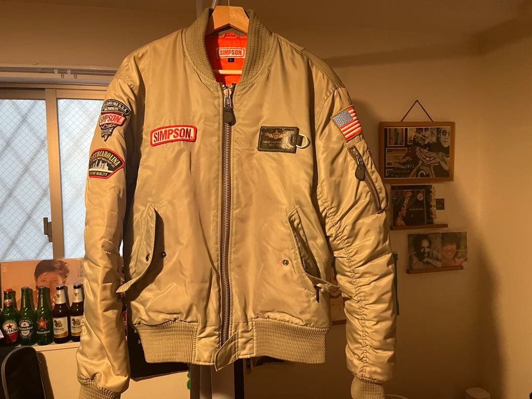 SIMPSON オリーブグリーン MA-1ジャケット Lサイズ