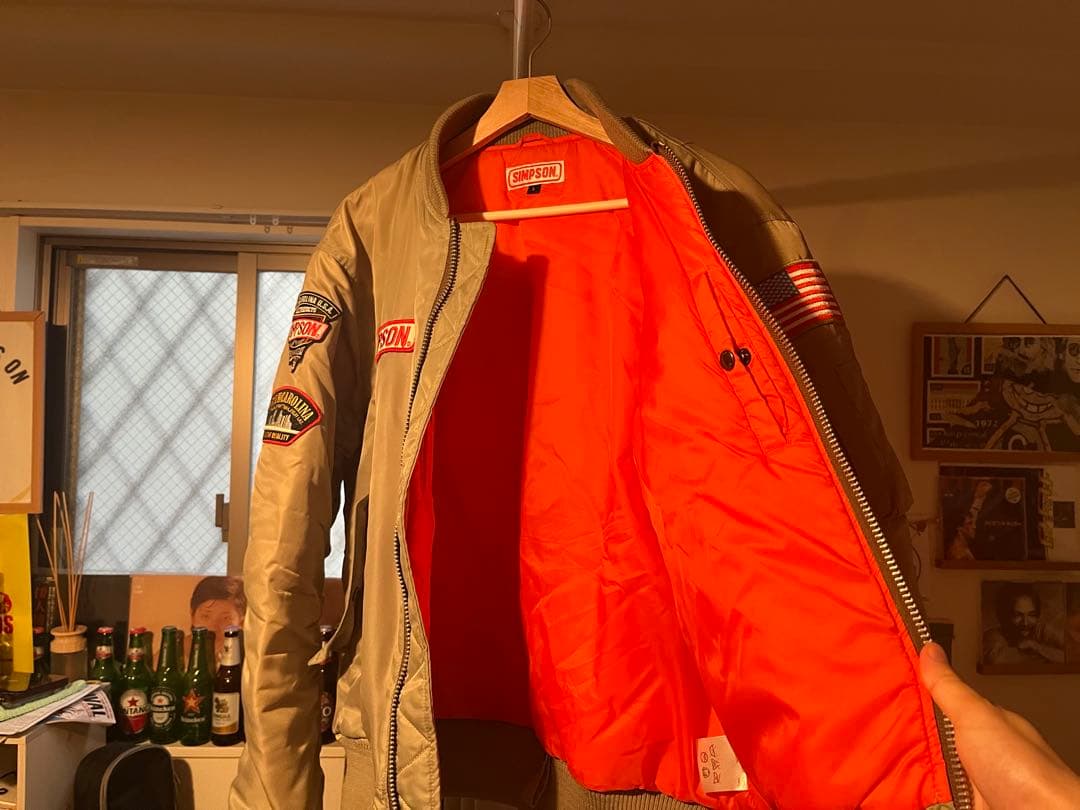 SIMPSON オリーブグリーン MA-1ジャケット Lサイズ