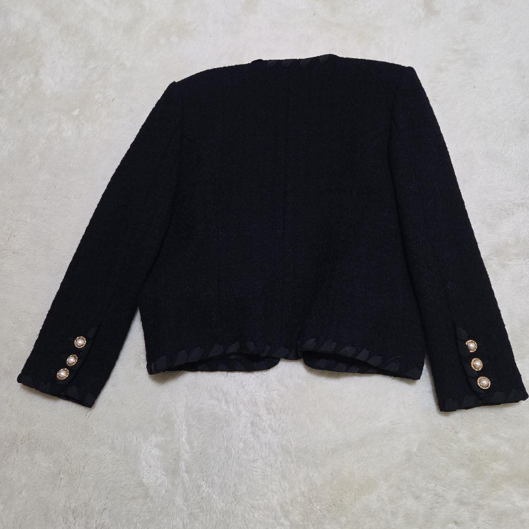 INGEBORG ノーカラージャケット ブラック