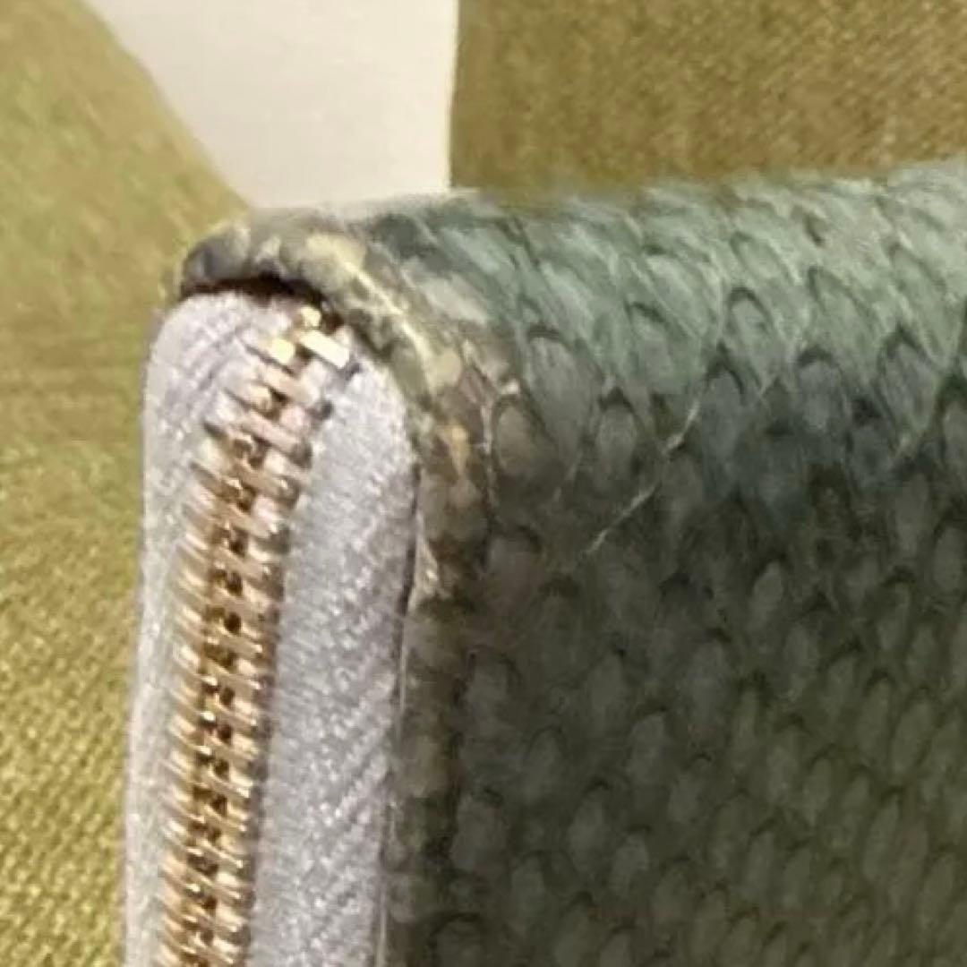 Y &H CHANEL ココマークラウンドファスナーパイソン