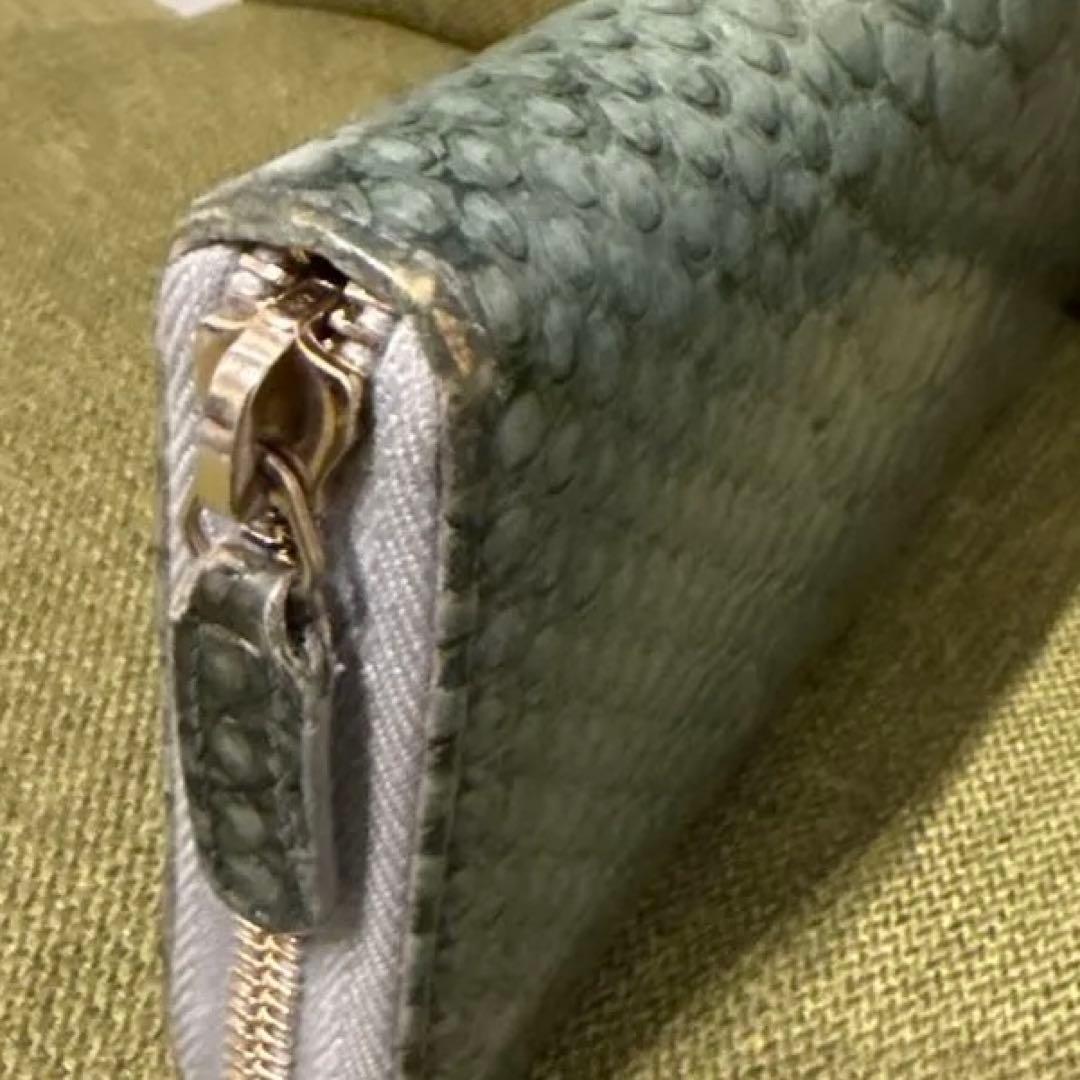 Y &H CHANEL ココマークラウンドファスナーパイソン