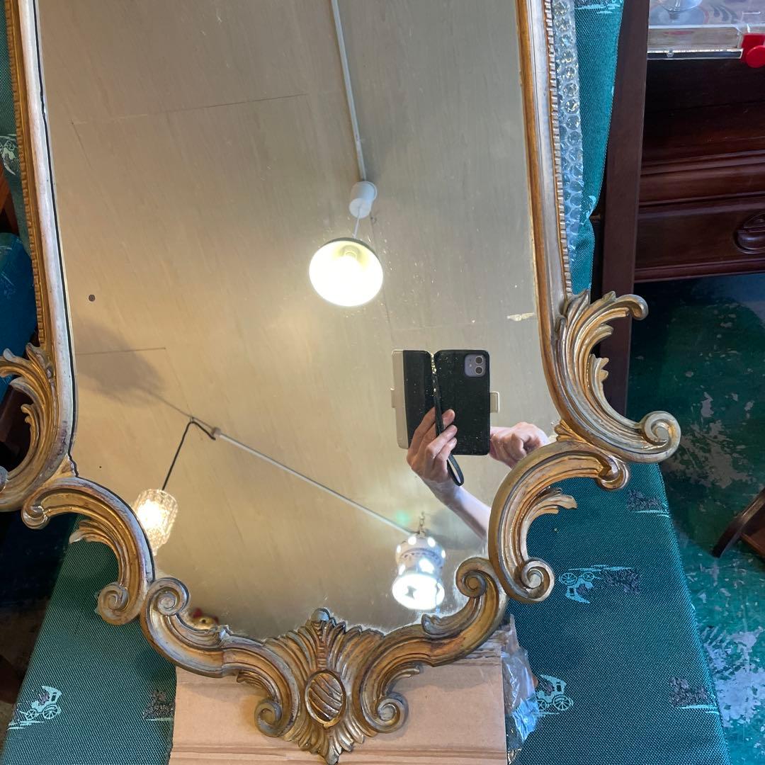 フランスアンティーク素敵な壁掛けミラー