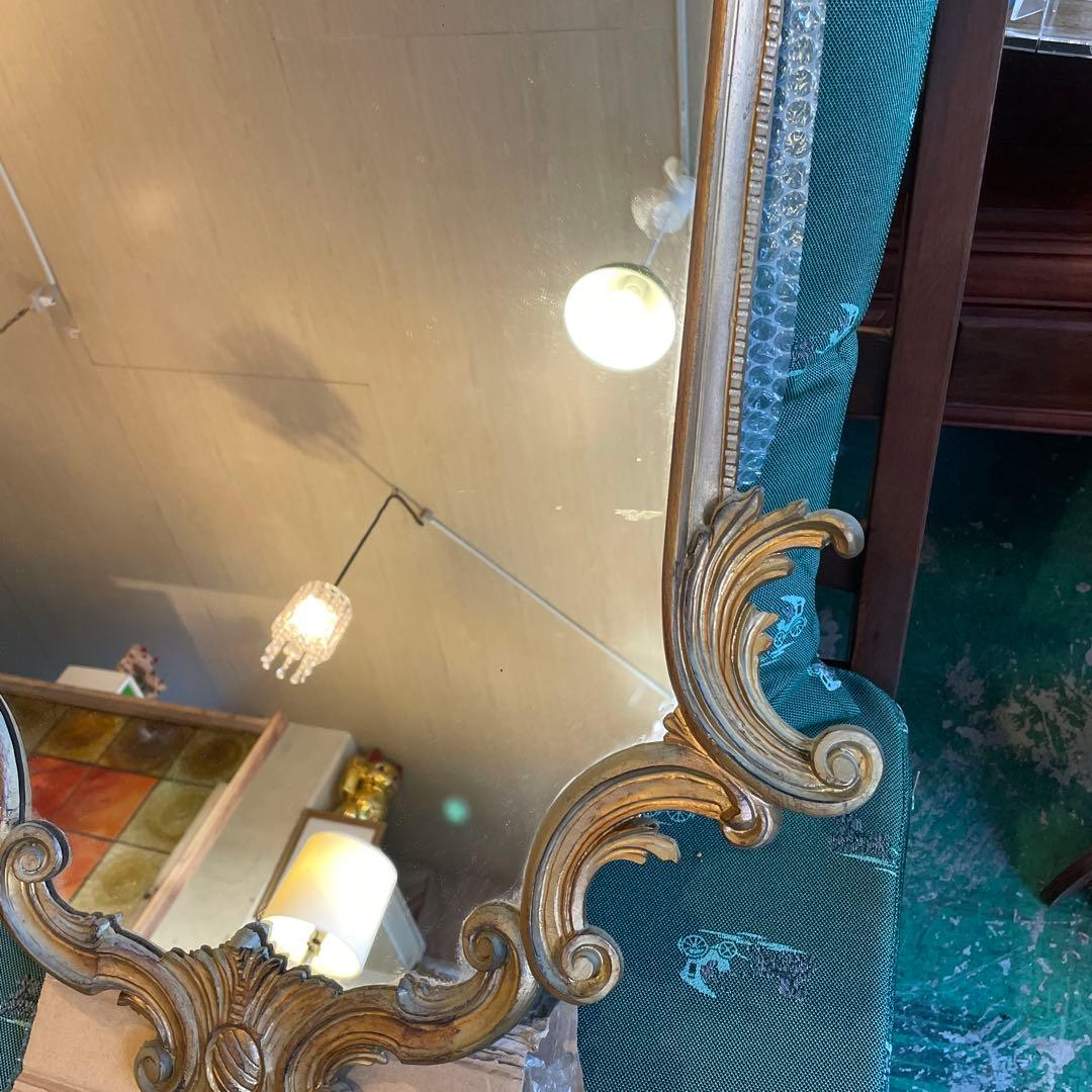 フランスアンティーク素敵な壁掛けミラー