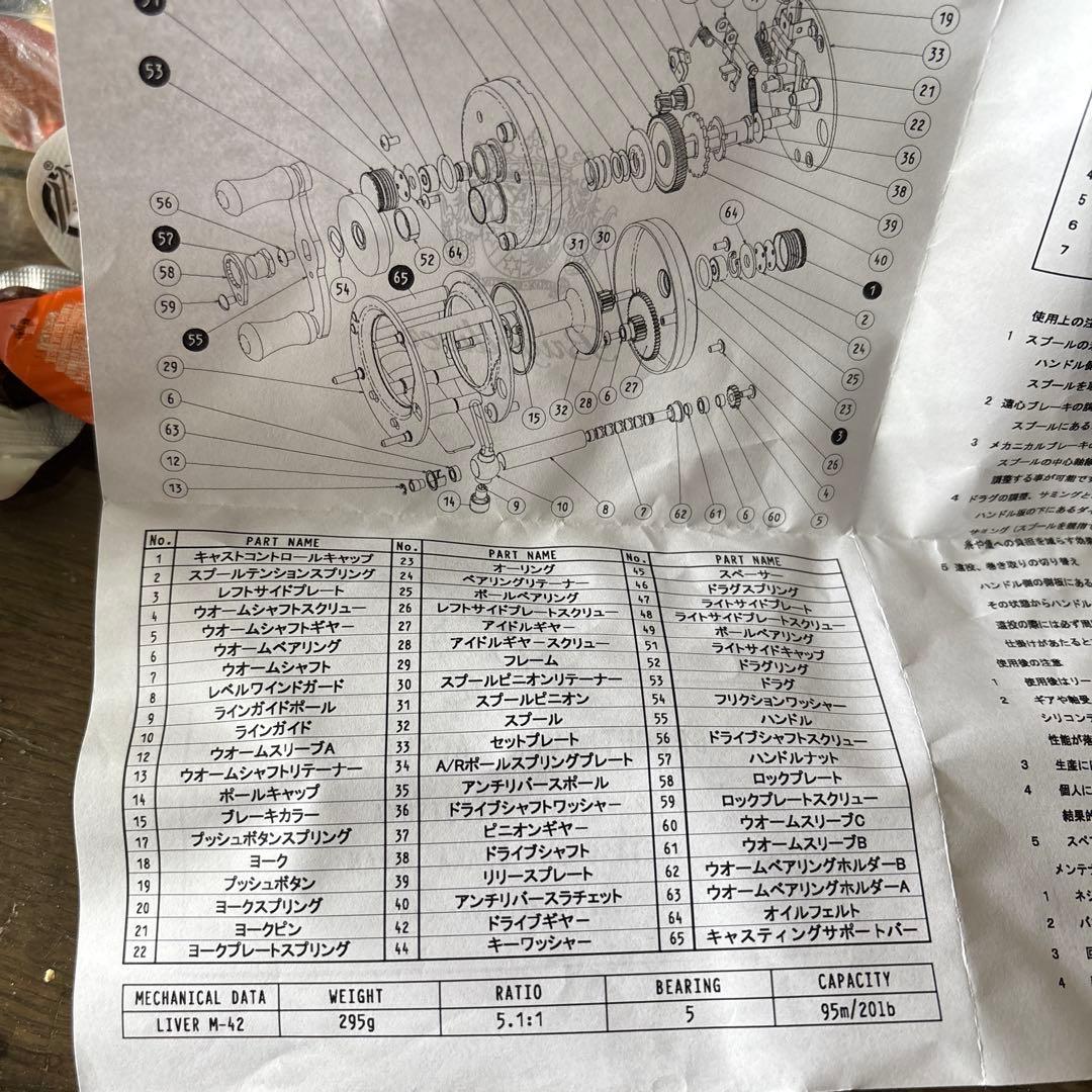 ヒ*ン様 ブライトリバー　LIVER Ｍ-４2 五十鈴工業　ベイトリール　渓流
