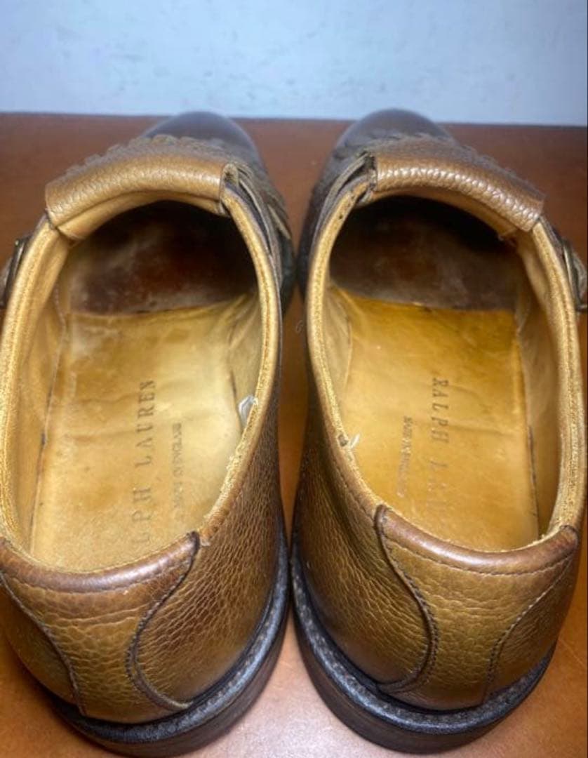 希少　Ralph Lauren キルトタッセルストラップシューズ　イングランド製