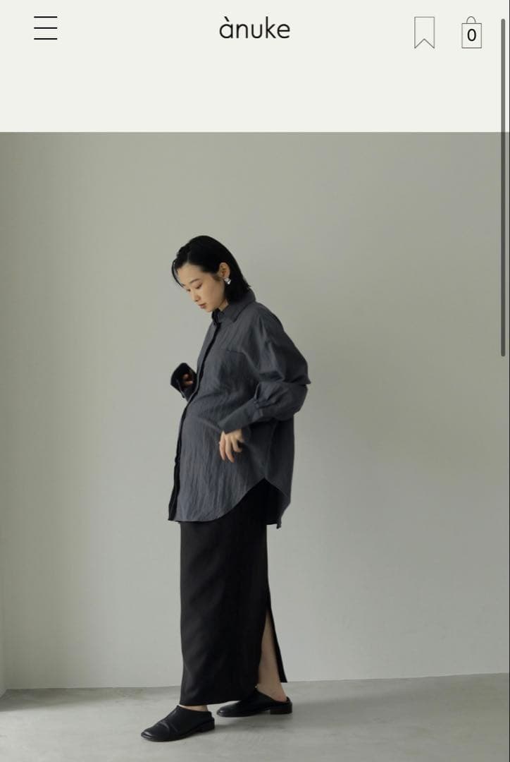 shc102【新品・未使用】anuke Tuck Maxi Skirt