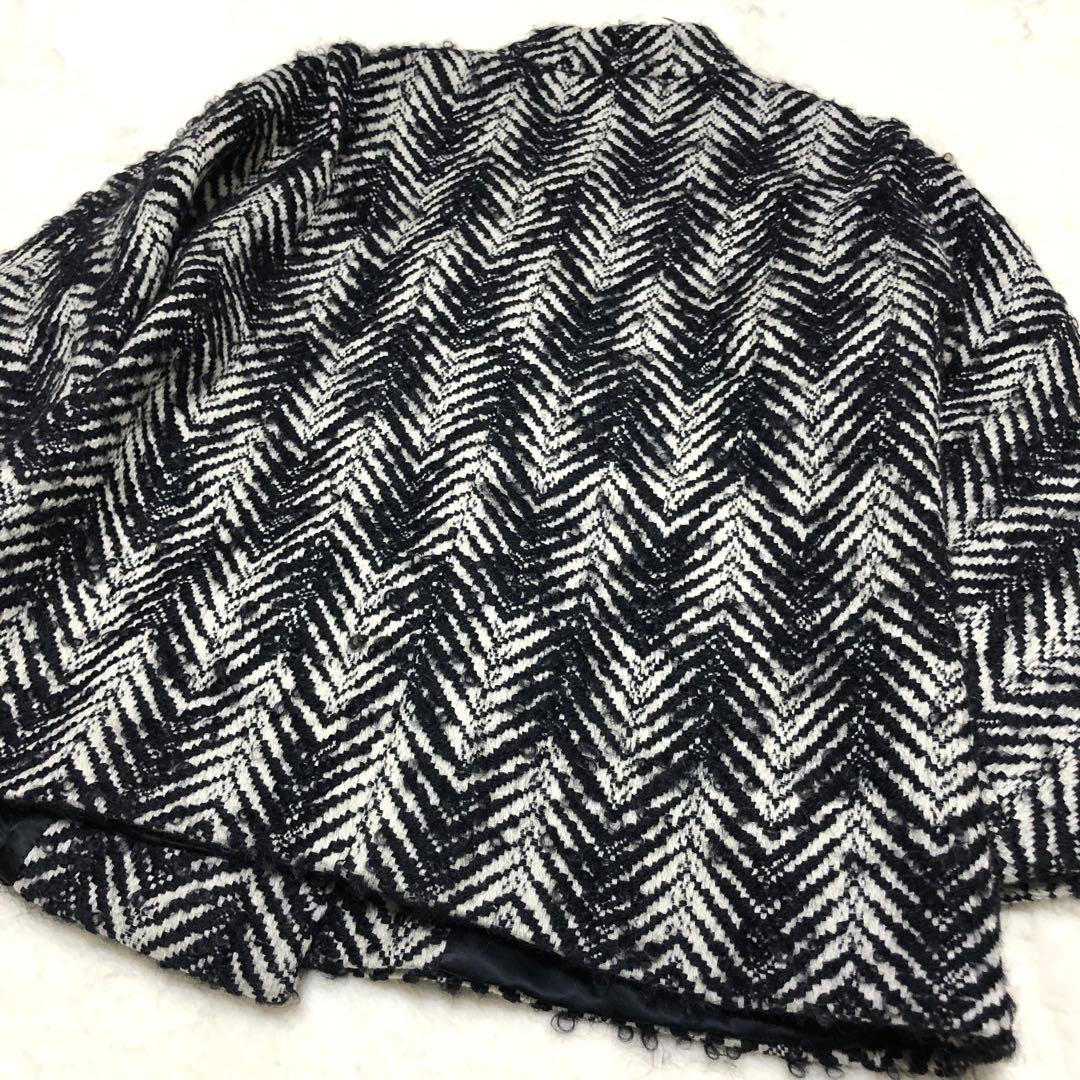 白タグ✨　マックスマーラ　Pコート　ツイード　ヘリンボーン　モヘア混✨　グレー