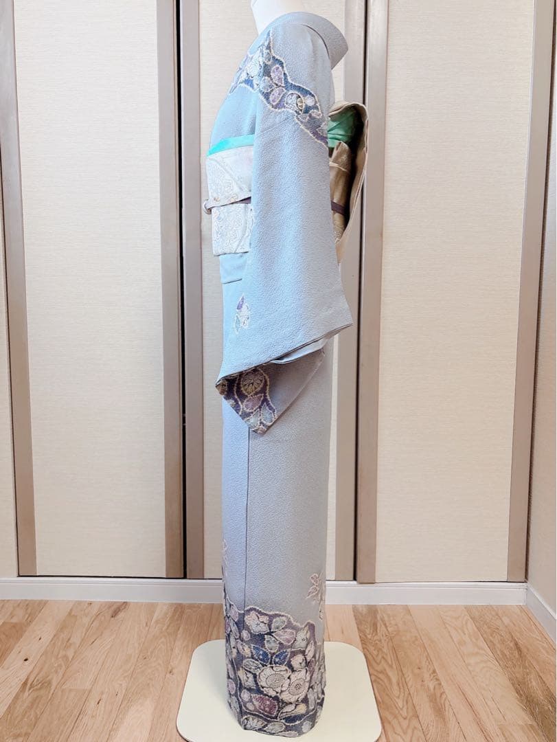 15日引下　美品　作家物　訪問着　フルセット　辻が花　翠山工房　裄67 S M