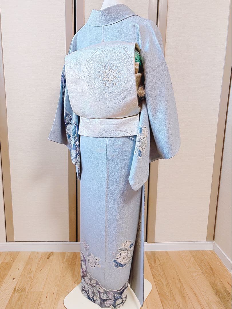 15日引下　美品　作家物　訪問着　フルセット　辻が花　翠山工房　裄67 S M