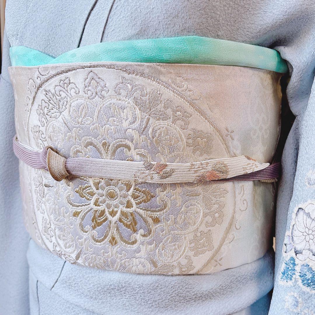 15日引下　美品　作家物　訪問着　フルセット　辻が花　翠山工房　裄67 S M