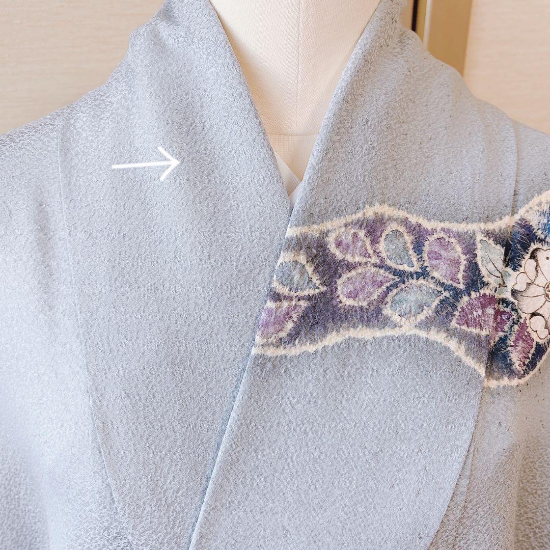 15日引下　美品　作家物　訪問着　フルセット　辻が花　翠山工房　裄67 S M