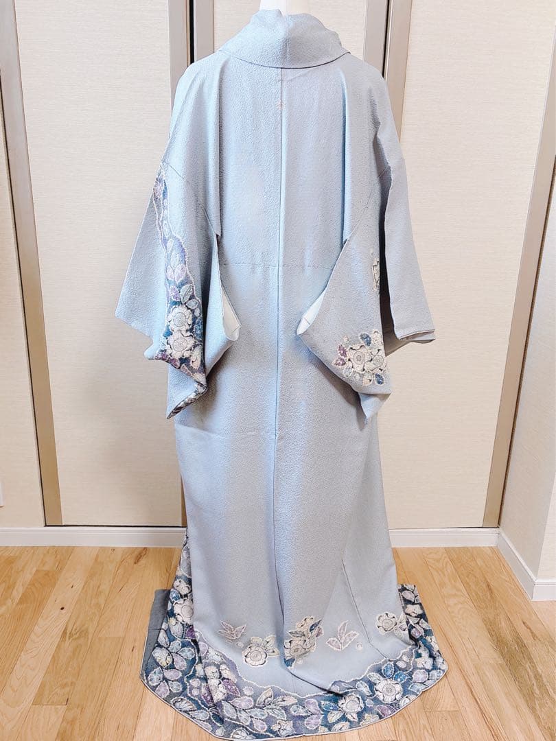 15日引下　美品　作家物　訪問着　フルセット　辻が花　翠山工房　裄67 S M