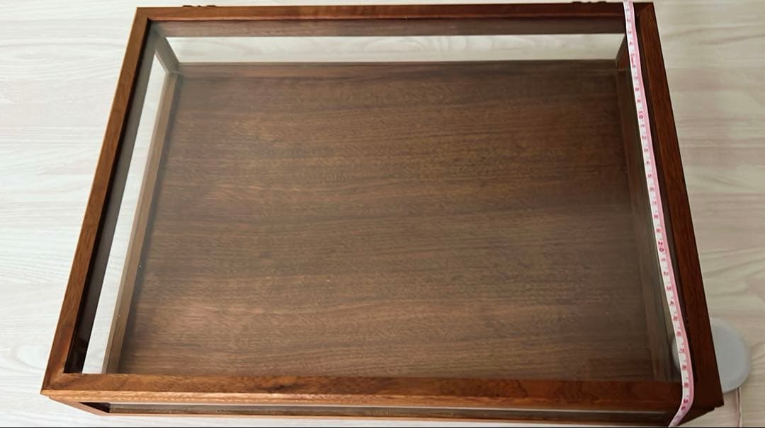 木製ガラスディスプレイケース　ウォールナット